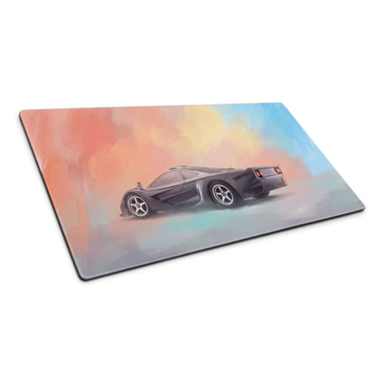 McLaren F1 Inspired Dark Gray Rear Profile Desk Mat – High-Precision XL Gaming Mousepad