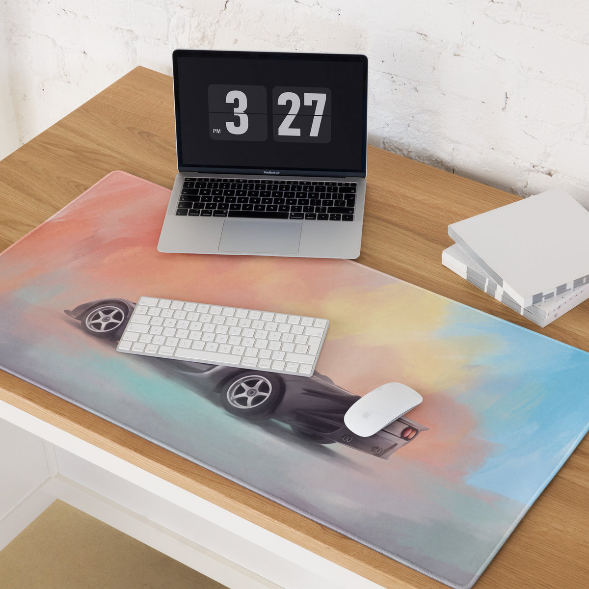 McLaren F1 Inspired Dark Gray Rear Profile Desk Mat – High-Precision XL Gaming Mousepad