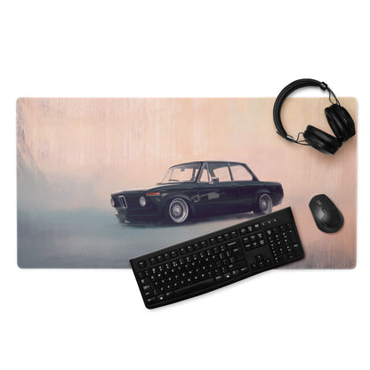 BMW 2002 Inspired Black Stance Desk Mat – High-Precision XL Gaming Mousepad