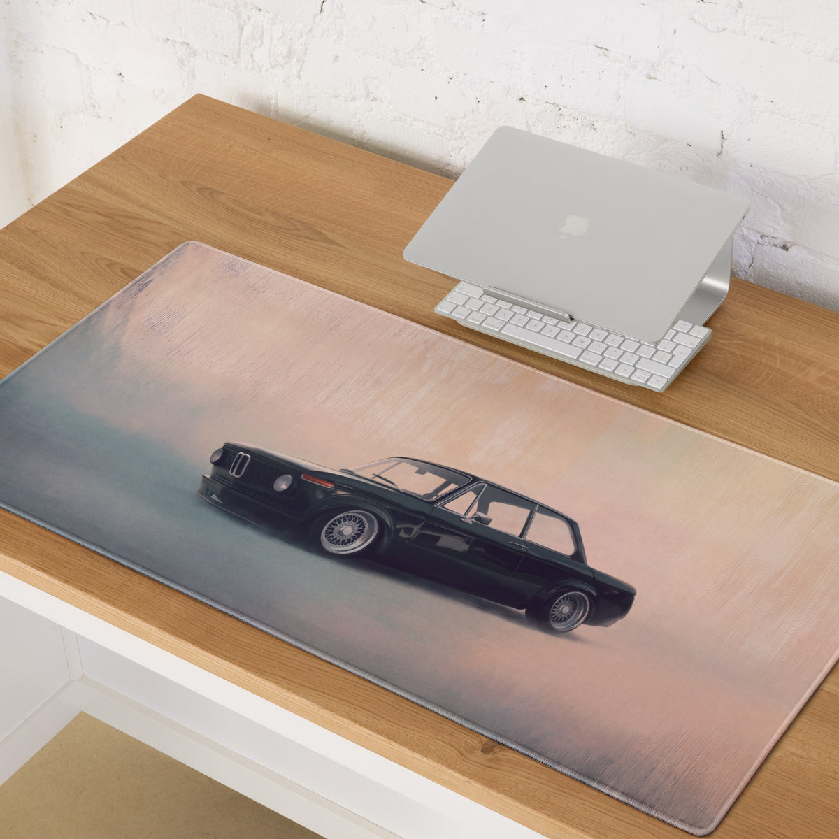 BMW 2002 Inspired Black Stance Desk Mat – High-Precision XL Gaming Mousepad