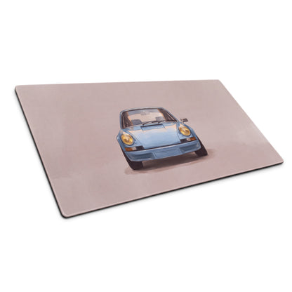 Porsche 911 Inspired Light Blue Frontal Desk Mat – High-Precision XL Gaming Mousepad