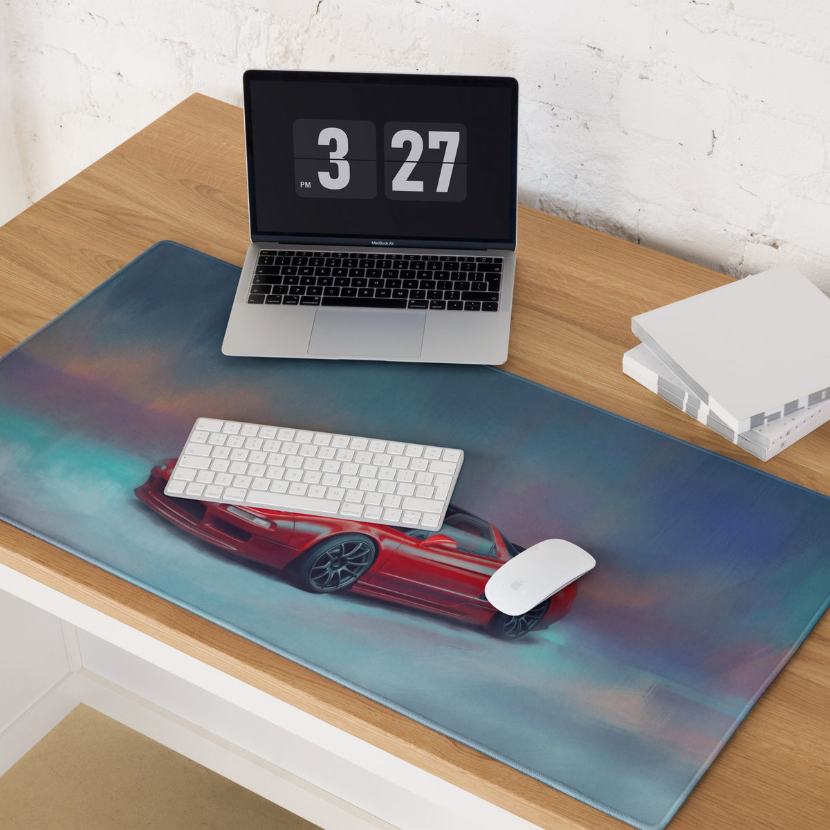 Honda NSX Inspired Formula Red Classic Desk Mat – Non-Slip Surface Desk Pad