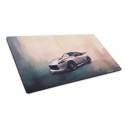 Nissan Z Inspired Nismo Crimson Accent Desk Mat – Low-Friction Cloth Setup Mousepad