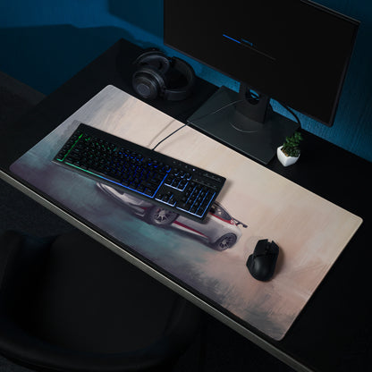Nissan Z Inspired Nismo Crimson Accent Desk Mat – Low-Friction Cloth Setup Mousepad