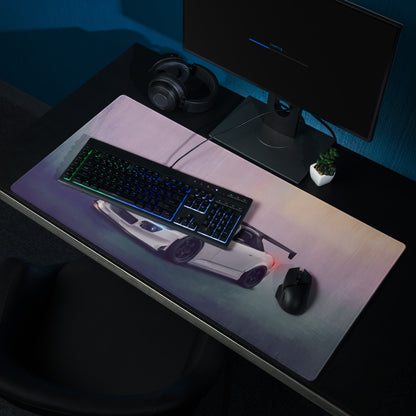 Honda S2000 Inspired Championship White Track Desk Pad – Ultra-Glide Stitched Edge Gaming Mouse Mat