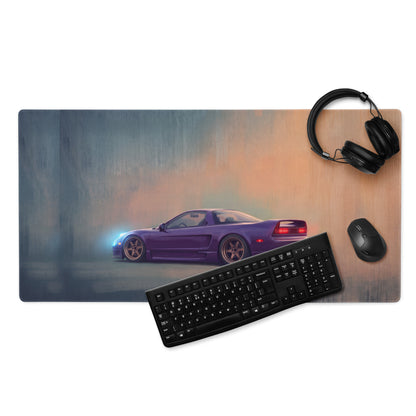 Honda NSX Inspired Midnight Purple Bronze Rim Desk Mat – Low-Friction Cloth Setup Mousepad
