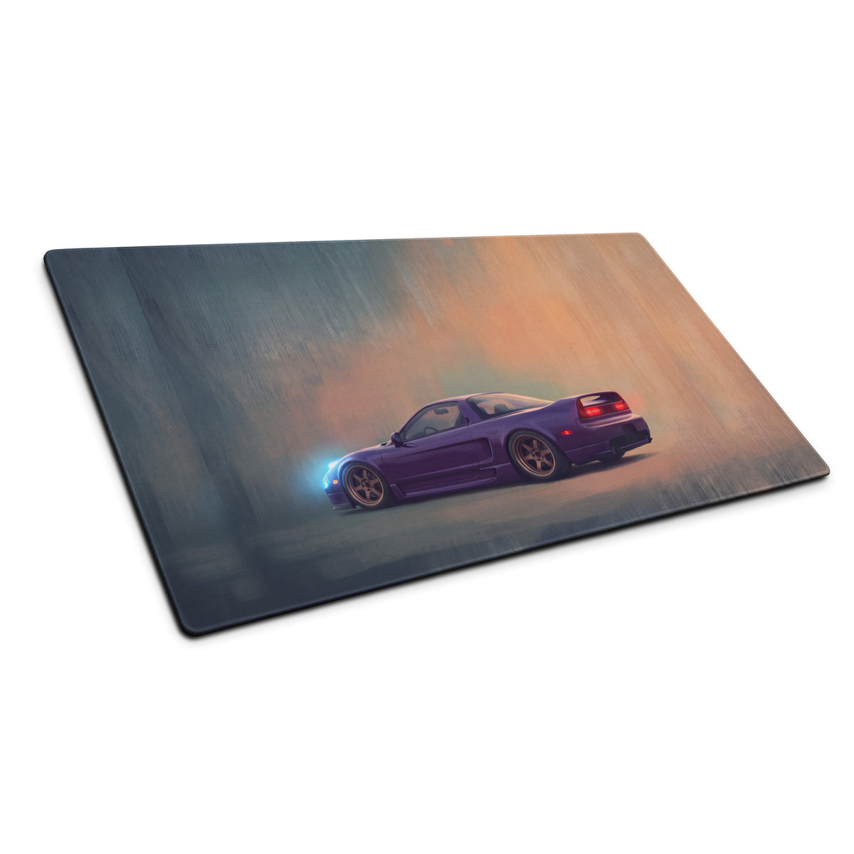 Honda NSX Inspired Midnight Purple Bronze Rim Desk Mat – Low-Friction Cloth Setup Mousepad