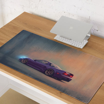 Honda NSX Inspired Midnight Purple Bronze Rim Desk Mat – Low-Friction Cloth Setup Mousepad