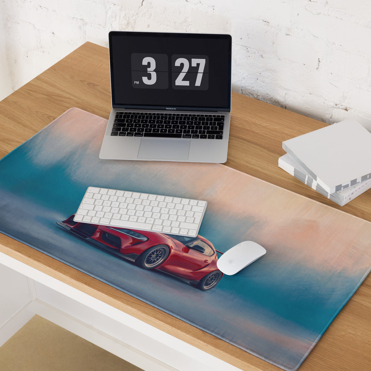 Toyota GR Supra Inspired Renaissance Red MK5 Desk Mat – High-Precision XL Gaming Mousepad