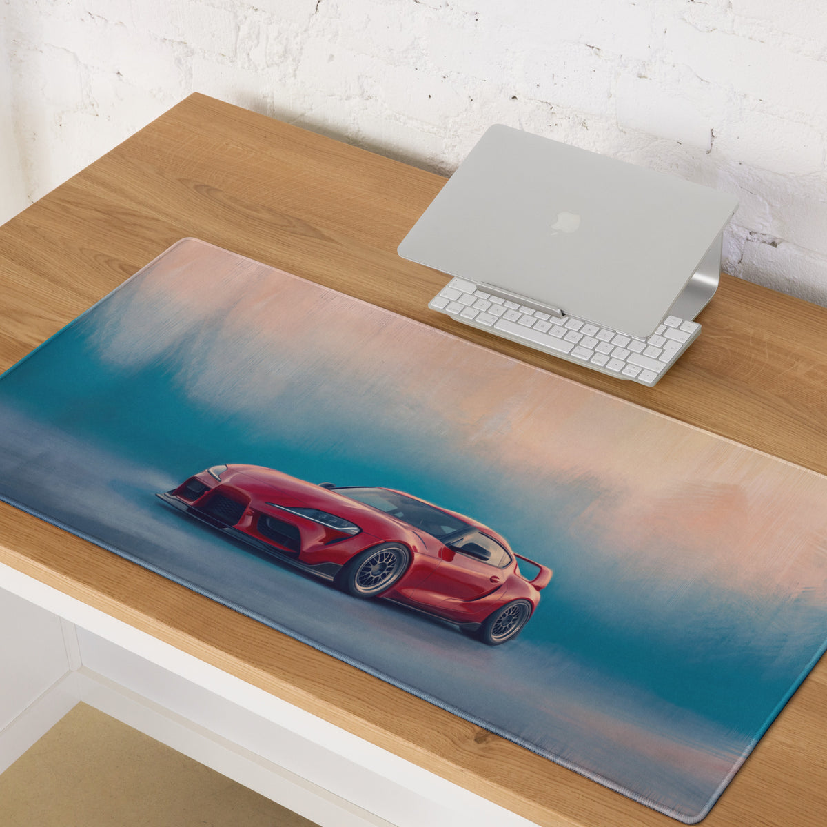 Toyota GR Supra Inspired Renaissance Red MK5 Desk Mat – High-Precision XL Gaming Mousepad