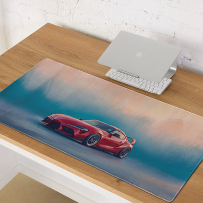 Toyota GR Supra Inspired Renaissance Red MK5 Desk Mat – High-Precision XL Gaming Mousepad