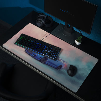 Nissan Skyline Inspired Bayside Blue R34 GT-R Desk Mat – Low-Friction Cloth Setup Mousepad