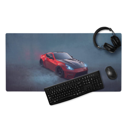 Nissan 370Z Inspired Solid Red Widebody Desk Pad – Extended Non-Slip PC Mouse Mat