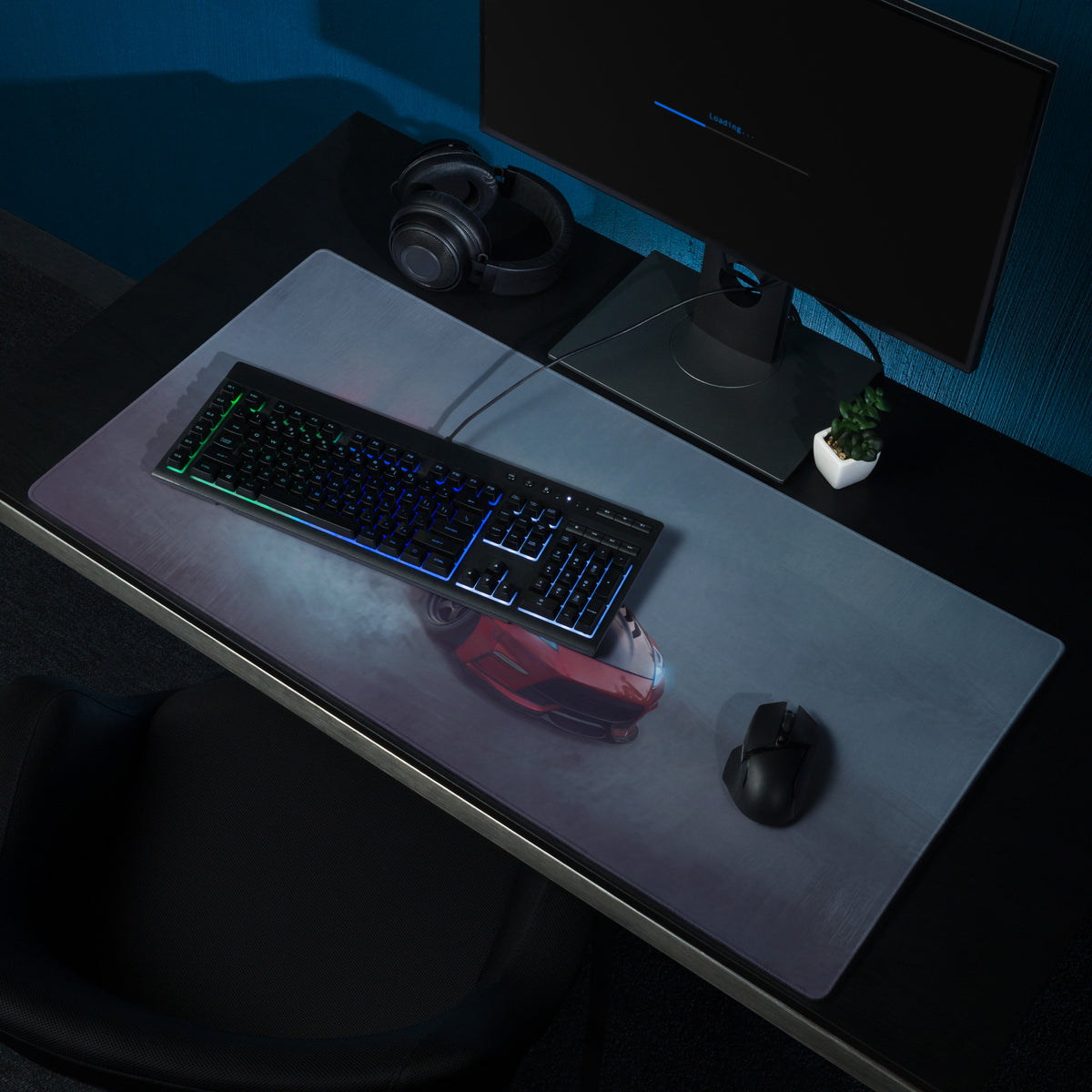 Nissan 370Z Inspired Solid Red Widebody Desk Pad – Extended Non-Slip PC Mouse Mat