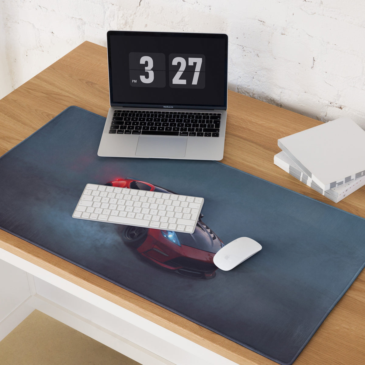 Nissan 370Z Inspired Solid Red Widebody Desk Pad – Extended Non-Slip PC Mouse Mat