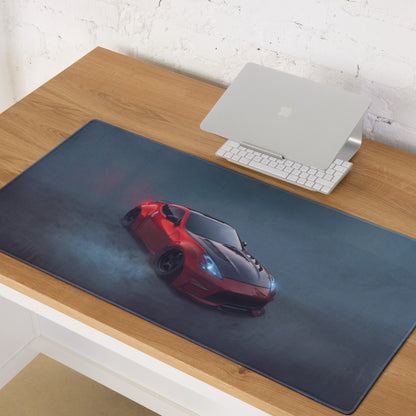 Nissan 370Z Inspired Solid Red Widebody Desk Pad – Extended Non-Slip PC Mouse Mat