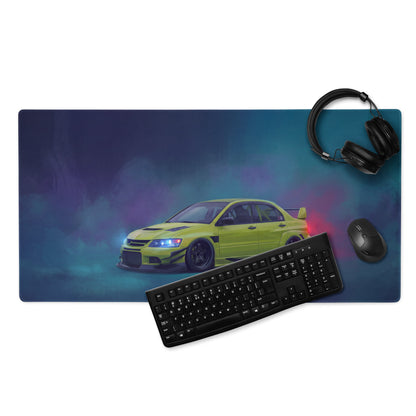 Mitsubishi Lancer Evolution Inspired Acid Green Evo IX Desk Mat – High-Precision XL Gaming Mousepad