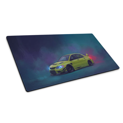 Mitsubishi Lancer Evolution Inspired Acid Green Evo IX Desk Mat – High-Precision XL Gaming Mousepad
