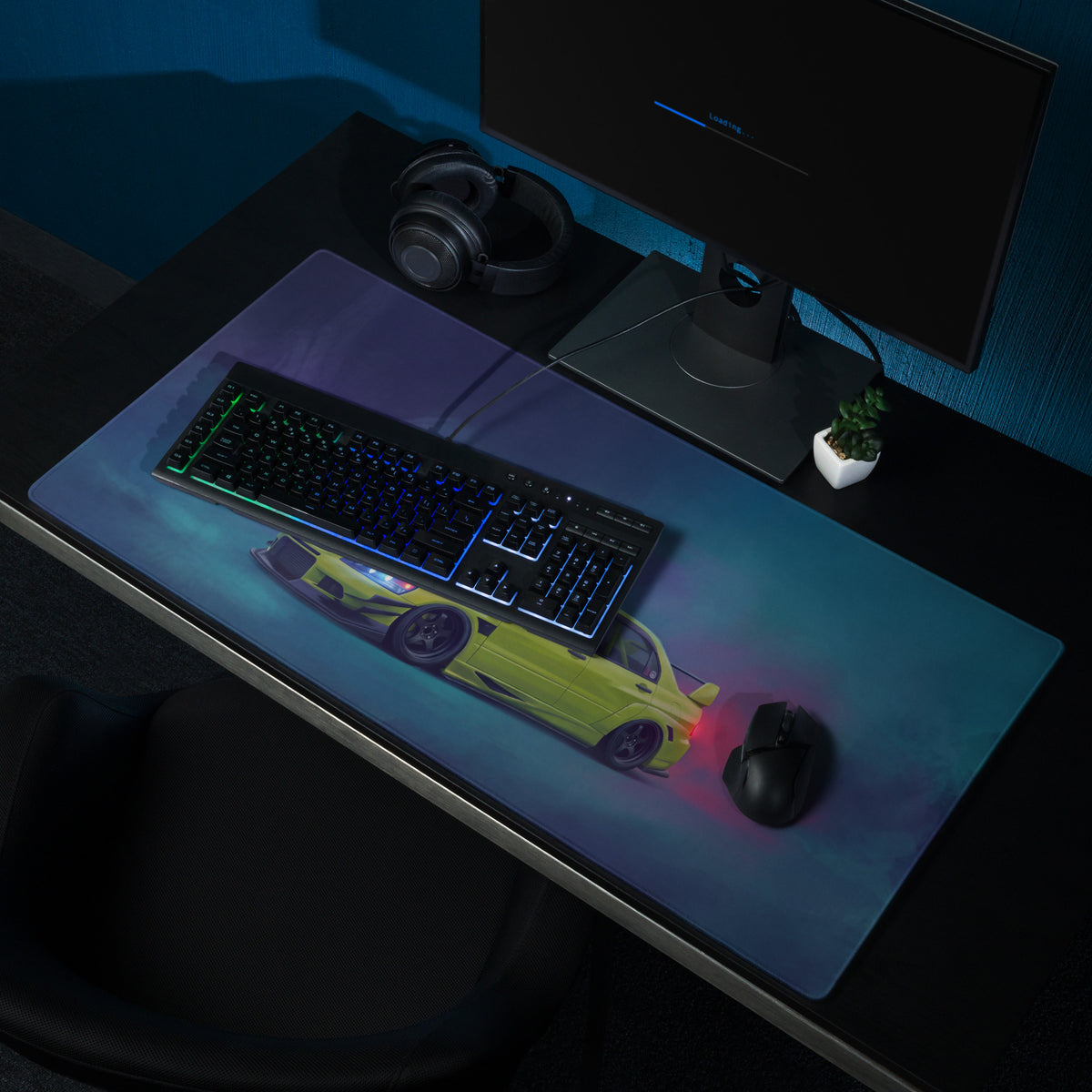 Mitsubishi Lancer Evolution Inspired Acid Green Evo IX Desk Mat – High-Precision XL Gaming Mousepad