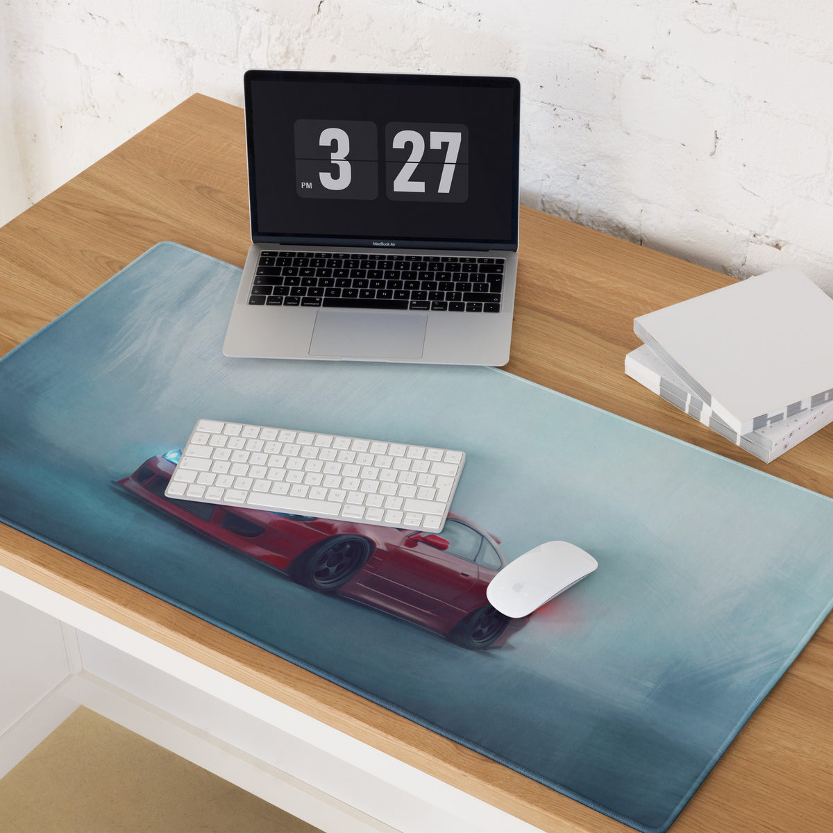 Nissan Silvia Inspired Crimson S15 Spec-R Desk Pad – Ultra-Glide Stitched Edge Gaming Mouse Mat