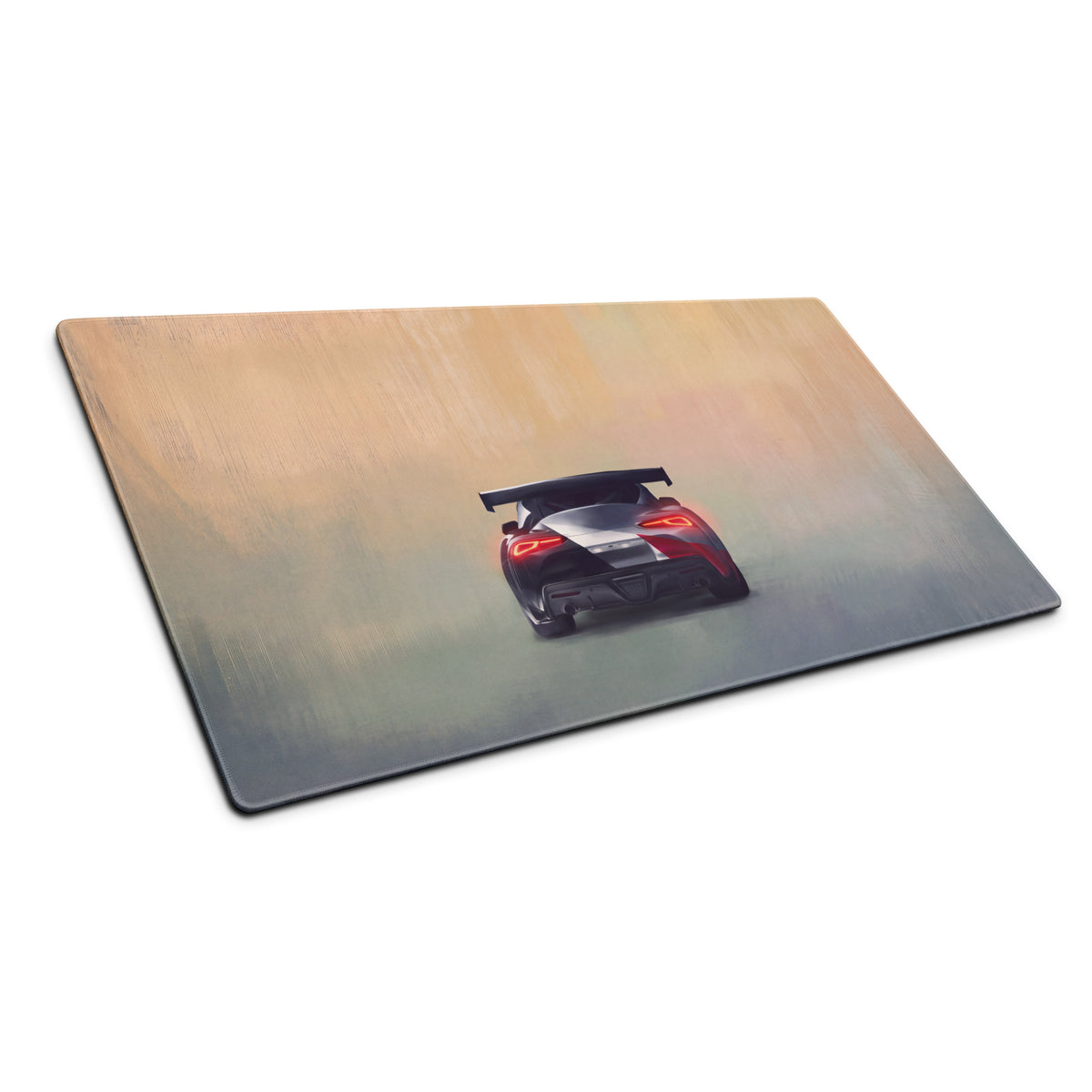 Toyota GR Supra Inspired GT4 Camo Rear Desk Mat – Low-Friction Cloth Setup Mousepad