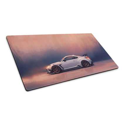 Toyota GR86 Inspired Halo White Widebody Desk Pad – Extended Non-Slip PC Mouse Mat