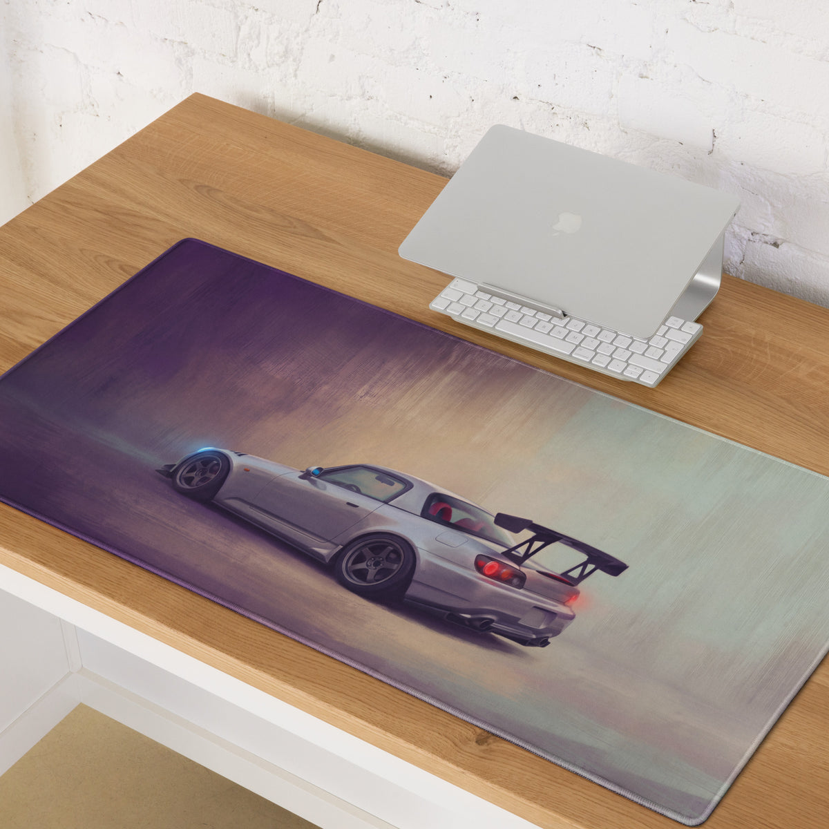 Honda S2000 Inspired Sebring Silver Track Wing Desk Mat – High-Precision XL Gaming Mousepad