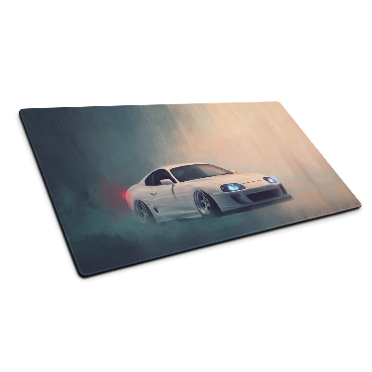 Toyota Supra Inspired Super White MK4 Desk Pad – Extended Non-Slip PC Mouse Mat
