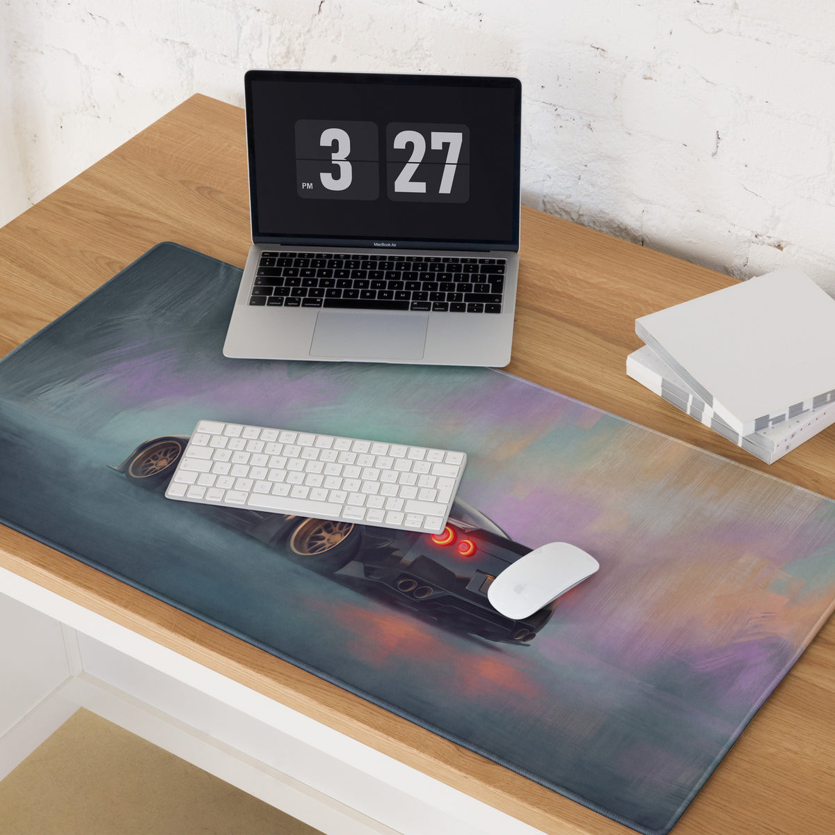 Nissan GT-R Inspired Midnight Gold Rim Rear Desk Pad – Extended Non-Slip PC Mouse Mat