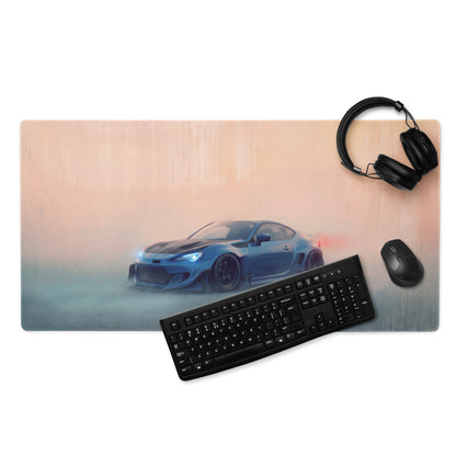 Subaru BRZ Inspired World Rally Blue Widebody Desk Pad – Ultra-Glide Stitched Edge Gaming Mouse Mat