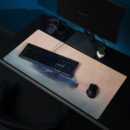 Subaru BRZ Inspired World Rally Blue Widebody Desk Pad – Ultra-Glide Stitched Edge Gaming Mouse Mat
