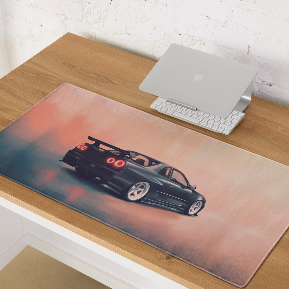 Nissan Skyline Inspired Black Pearl R34 GT-R Desk Mat – High-Precision XL Gaming Mousepad