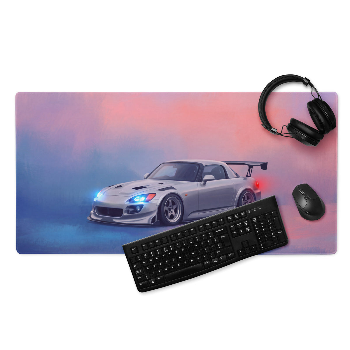 Honda S2000 Inspired Sebring Silver AP2 Track Desk Pad – Extended Non-Slip PC Mouse Mat