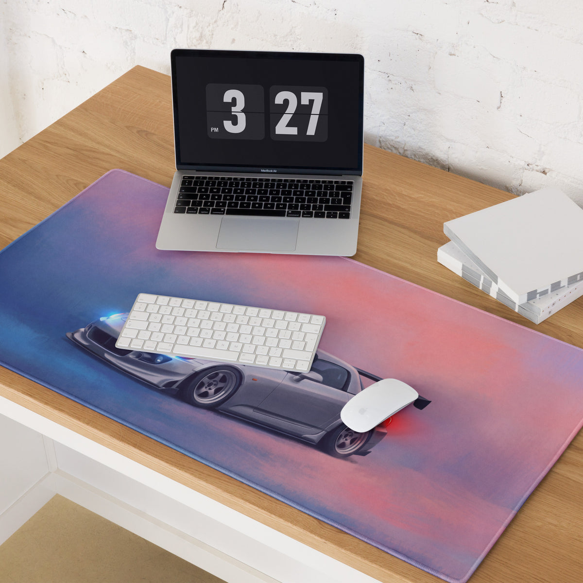 Honda S2000 Inspired Sebring Silver AP2 Track Desk Pad – Extended Non-Slip PC Mouse Mat