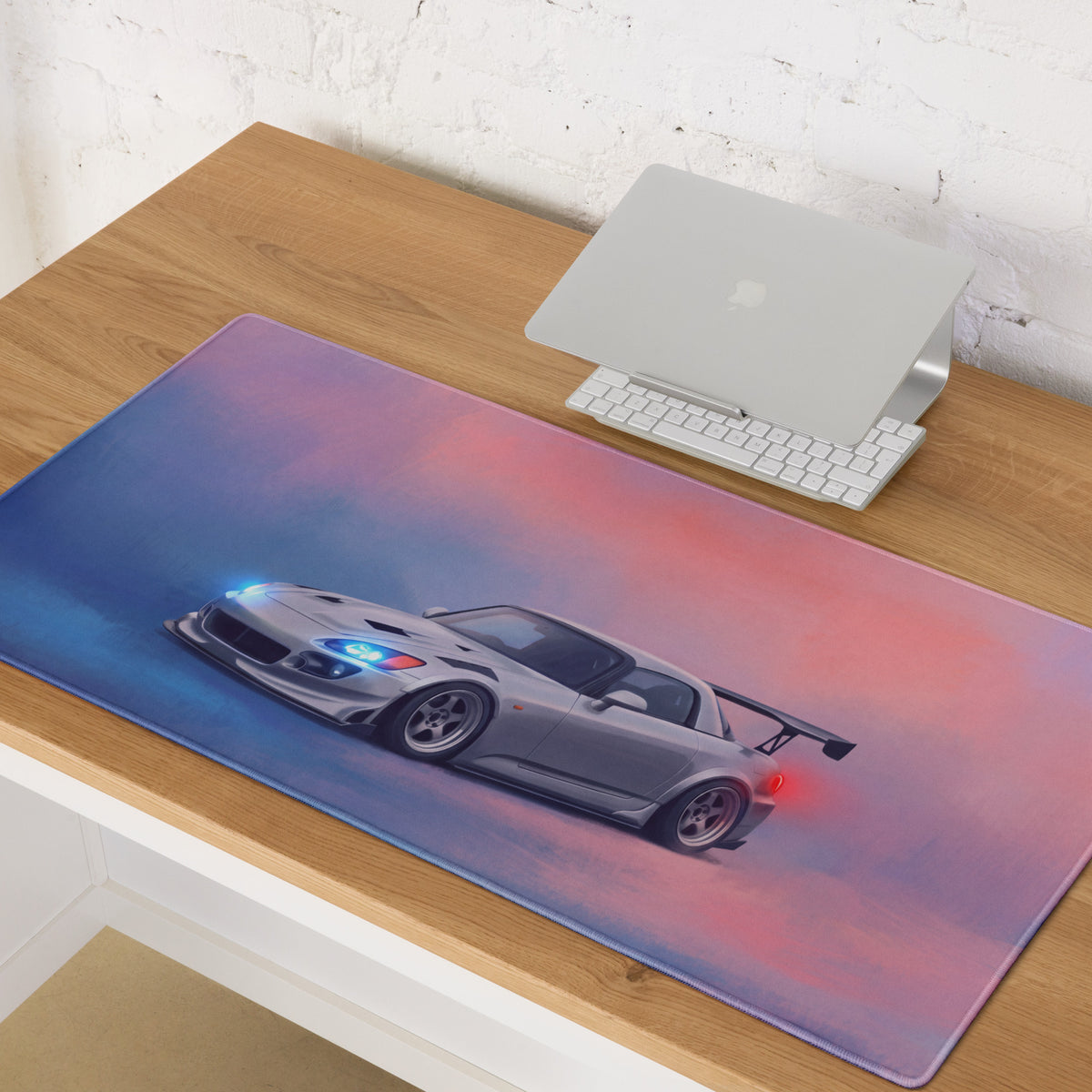 Honda S2000 Inspired Sebring Silver AP2 Track Desk Pad – Extended Non-Slip PC Mouse Mat