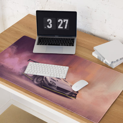 Mazda RX-7 Inspired Chaste White RE Amemiya Desk Mat – High-Precision XL Gaming Mousepad