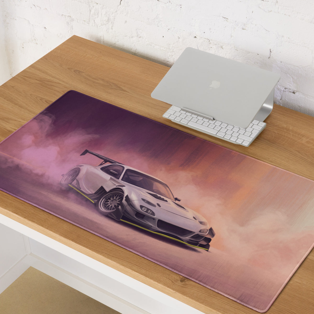 Mazda RX-7 Inspired Chaste White RE Amemiya Desk Mat – High-Precision XL Gaming Mousepad
