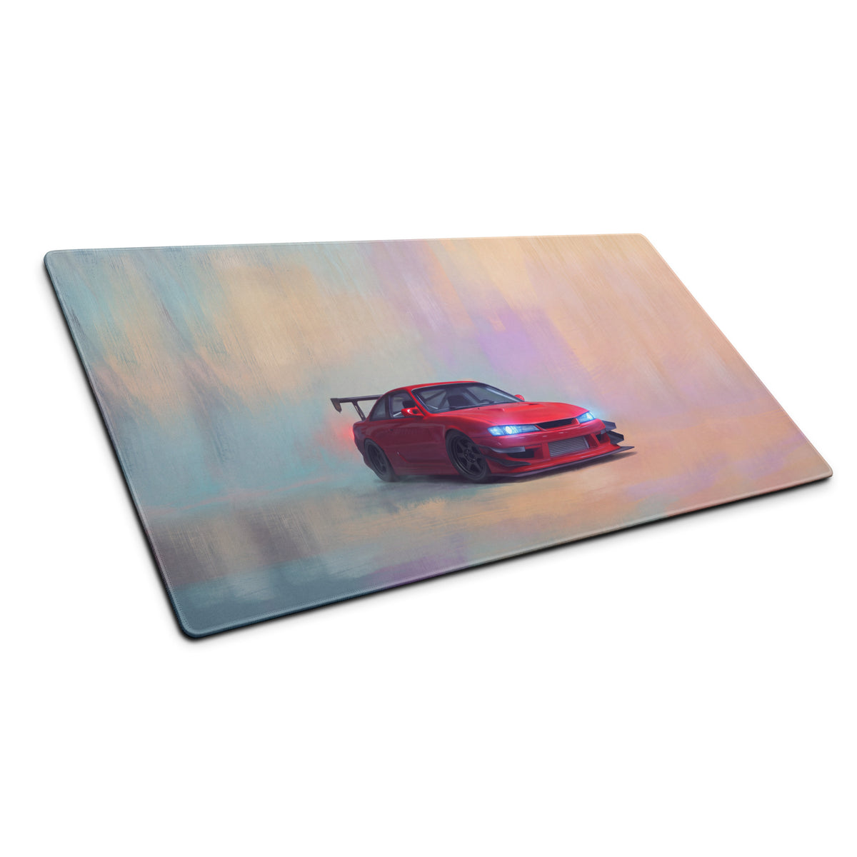 Nissan Silvia Inspired Crimson S14 Kouki Drift Desk Mat – Low-Friction Cloth Setup Mousepad