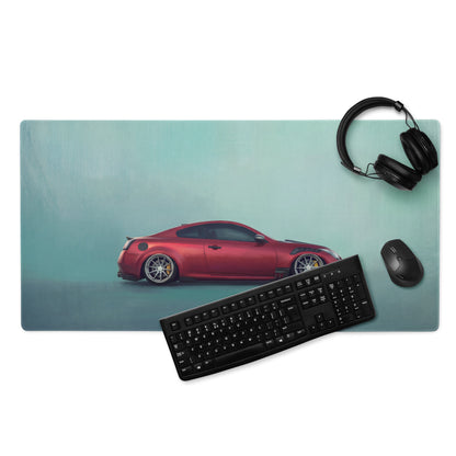 Infiniti G37 Inspired Crimson Metallic Coupe Desk Pad – Extended Non-Slip PC Mouse Mat