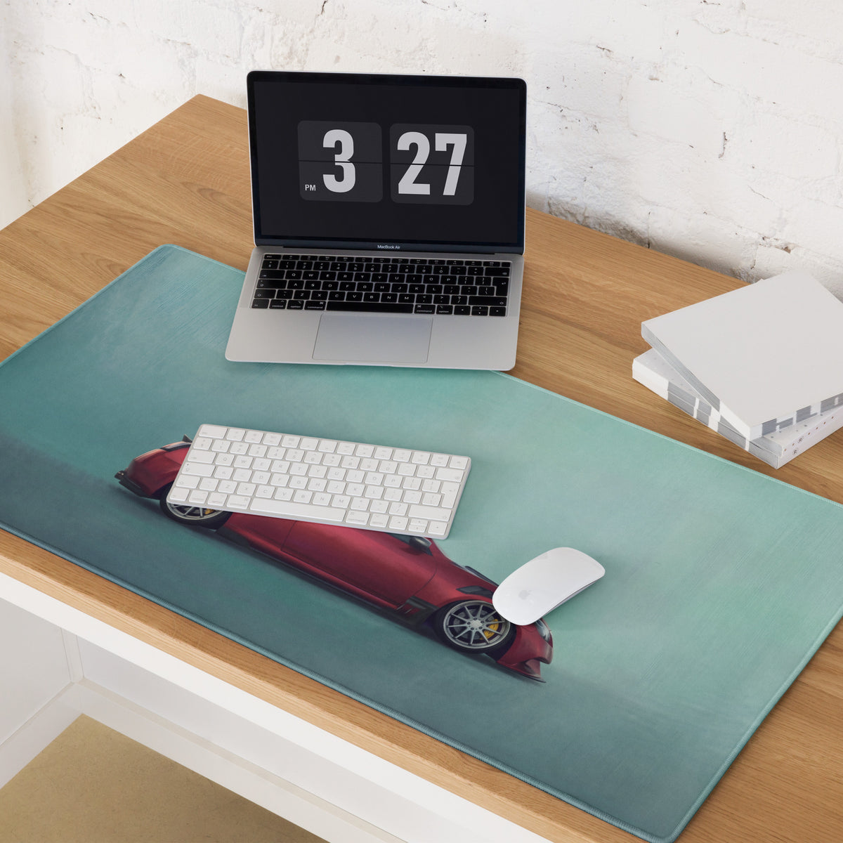 Infiniti G37 Inspired Crimson Metallic Coupe Desk Pad – Extended Non-Slip PC Mouse Mat