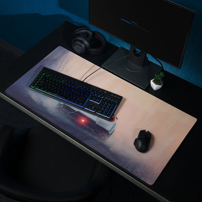 Nissan GT-R Inspired Pearl White Rear Diffuser Desk Mat – High-Precision XL Gaming Mousepad