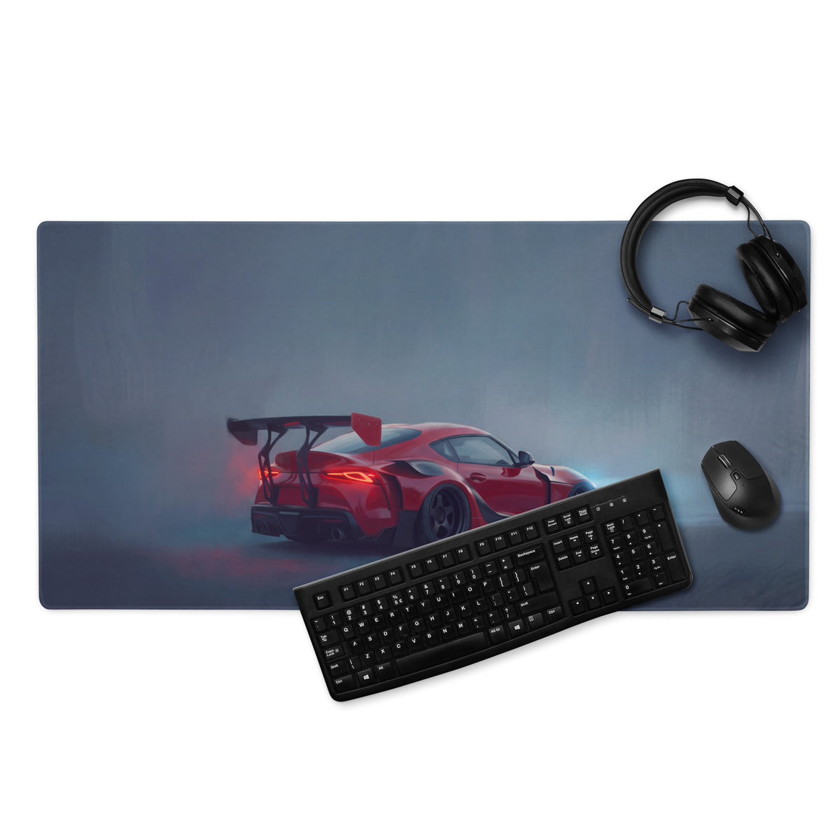 Toyota GR Supra Inspired Renaissance Red GT Wing Desk Mat – High-Precision XL Gaming Mousepad