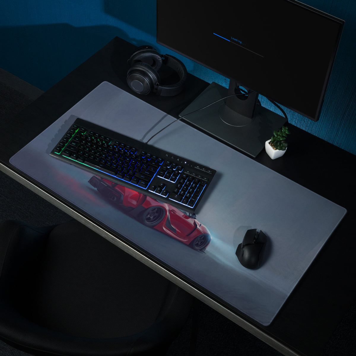 Toyota GR Supra Inspired Renaissance Red GT Wing Desk Mat – High-Precision XL Gaming Mousepad