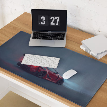 Toyota GR Supra Inspired Renaissance Red GT Wing Desk Mat – High-Precision XL Gaming Mousepad