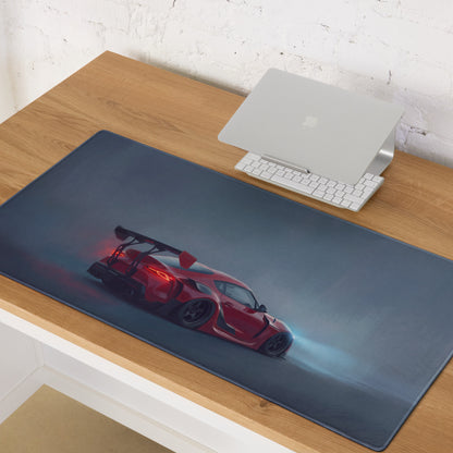Toyota GR Supra Inspired Renaissance Red GT Wing Desk Mat – High-Precision XL Gaming Mousepad