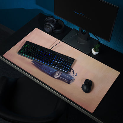 Subaru Impreza WRX STI Inspired World Rally Blue Blobeye Desk Pad – Ultra-Glide Stitched Edge Gaming Mouse Mat