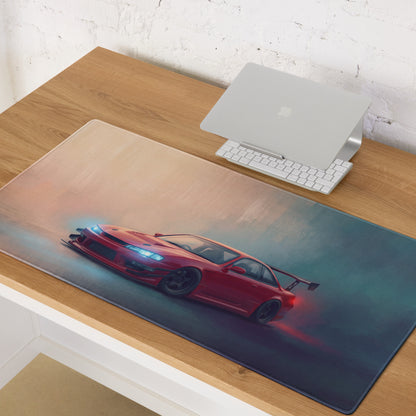 Nissan Silvia Inspired Crimson S14 Kouki Aero Desk Mat – High-Precision XL Gaming Mousepad