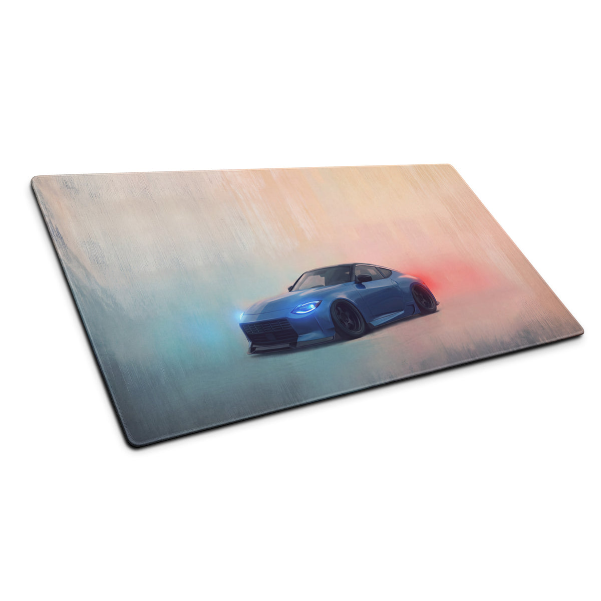 Nissan Z Inspired Seiran Blue Stance Desk Mat – Low-Friction Cloth Setup Mousepad