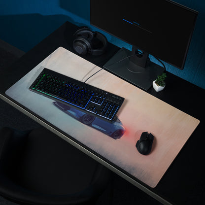 Nissan Z Inspired Seiran Blue Stance Desk Mat – Low-Friction Cloth Setup Mousepad