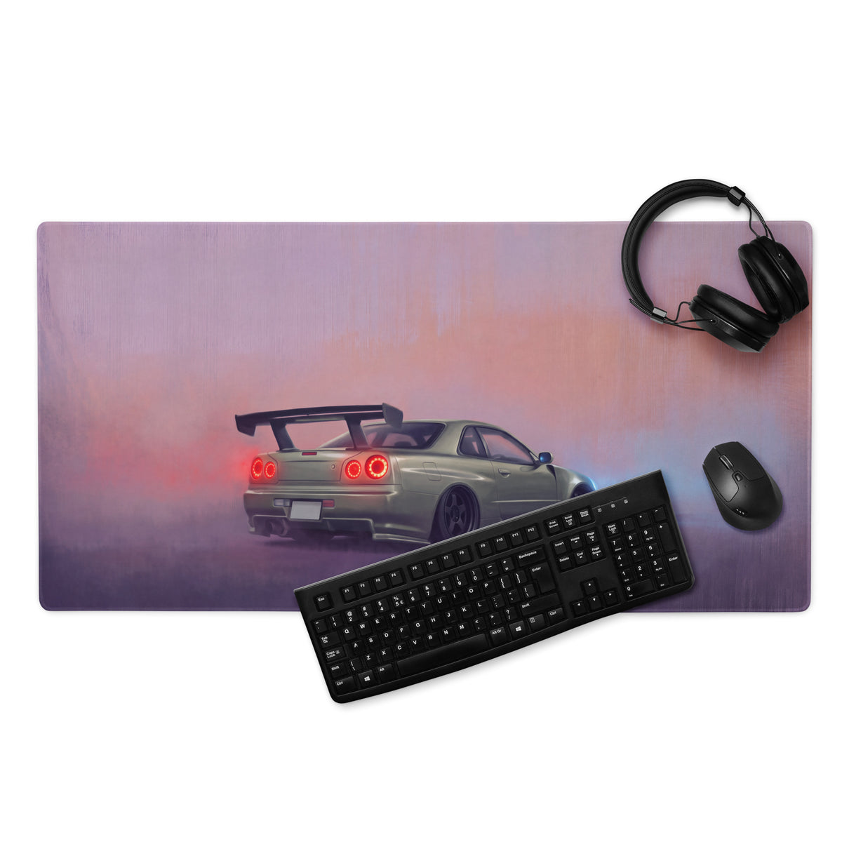 Nissan Skyline Inspired Millennium Jade R34 GT-R Rear Desk Mat – High-Precision XL Gaming Mousepad